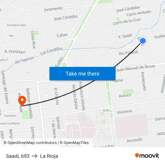 Saadi, 693 to La Rioja map