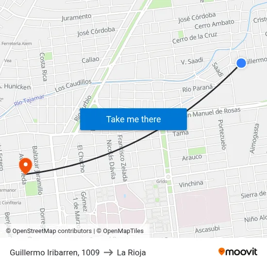 Guillermo Iribarren, 1009 to La Rioja map