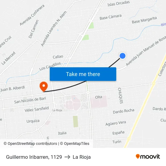 Guillermo Iribarren, 1129 to La Rioja map