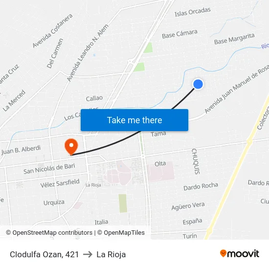 Clodulfa Ozan, 421 to La Rioja map