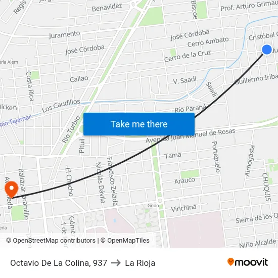 Octavio De La Colina, 937 to La Rioja map