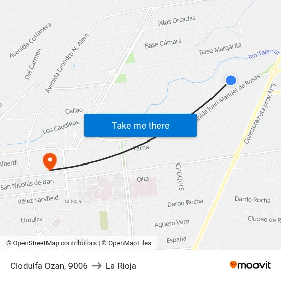 Clodulfa Ozan, 9006 to La Rioja map