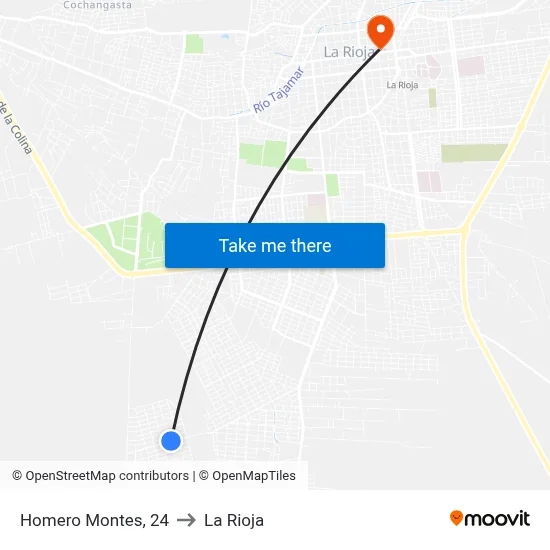 Homero Montes, 24 to La Rioja map