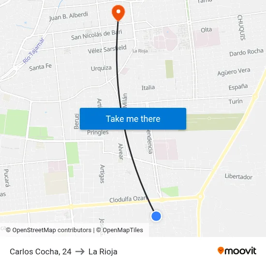 Carlos Cocha, 24 to La Rioja map