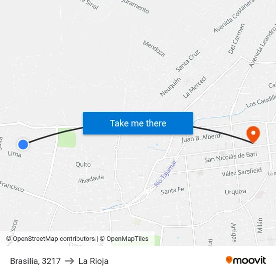 Brasilia, 3217 to La Rioja map