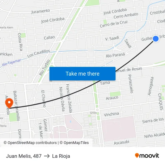 Juan Melis, 487 to La Rioja map