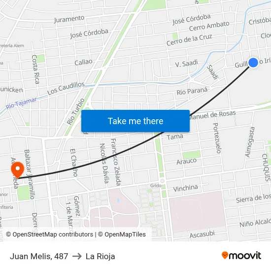 Juan Melis, 487 to La Rioja map