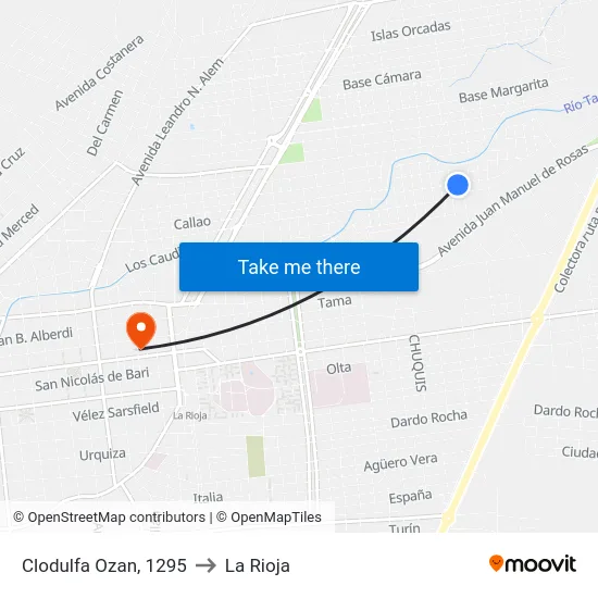 Clodulfa Ozan, 1295 to La Rioja map