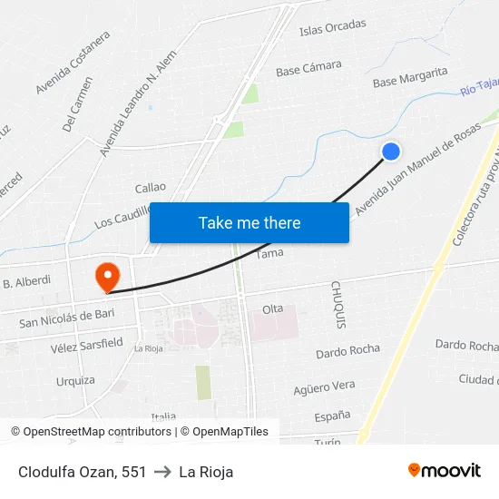 Clodulfa Ozan, 551 to La Rioja map