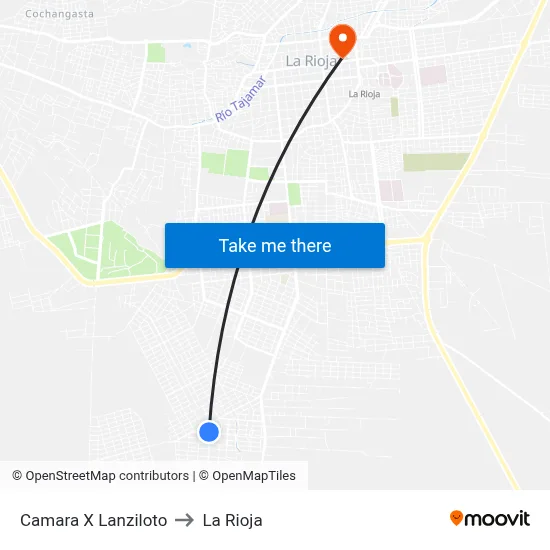 Camara X Lanziloto to La Rioja map