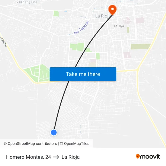 Homero Montes, 24 to La Rioja map