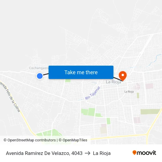 Avenida Ramírez De Velazco, 4043 to La Rioja map