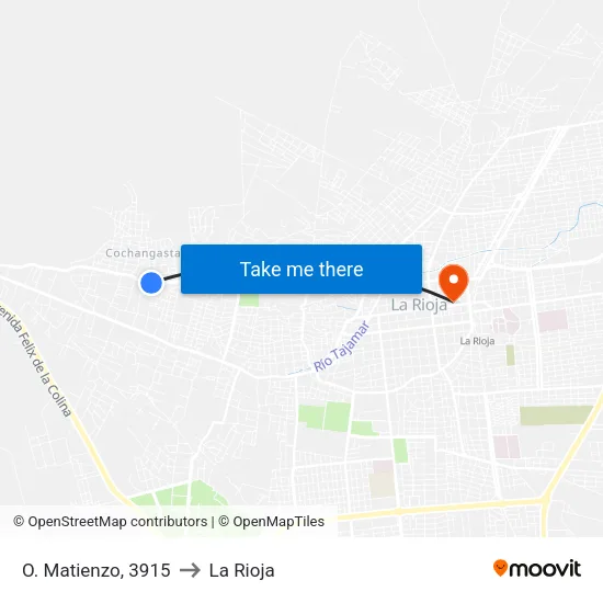 O. Matienzo, 3915 to La Rioja map