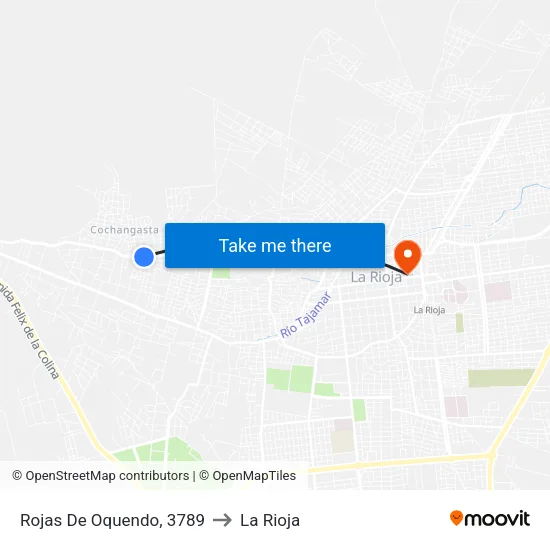 Rojas De Oquendo, 3789 to La Rioja map