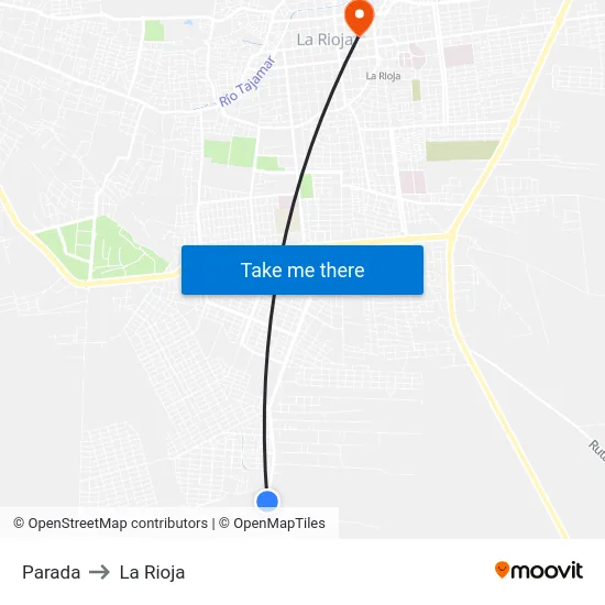 Parada to La Rioja map
