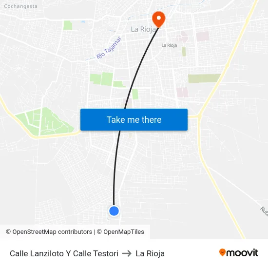 Calle Lanziloto Y Calle Testori to La Rioja map