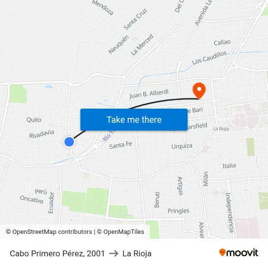 Cabo Primero Pérez, 2001 to La Rioja map