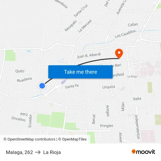 Malaga, 262 to La Rioja map