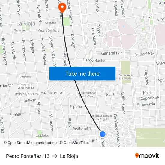 Pedro Fonteñez, 13 to La Rioja map