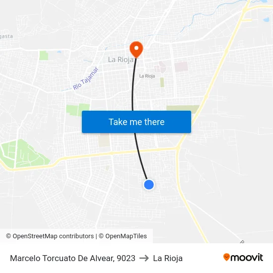 Marcelo Torcuato De Alvear, 9023 to La Rioja map