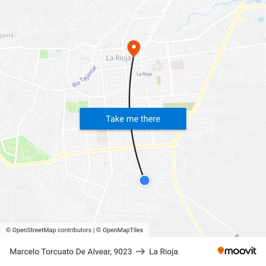 Marcelo Torcuato De Alvear, 9023 to La Rioja map