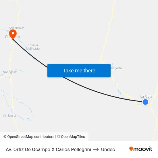 Av. Ortíz De Ocampo X Carlos Pellegrini to Undec map