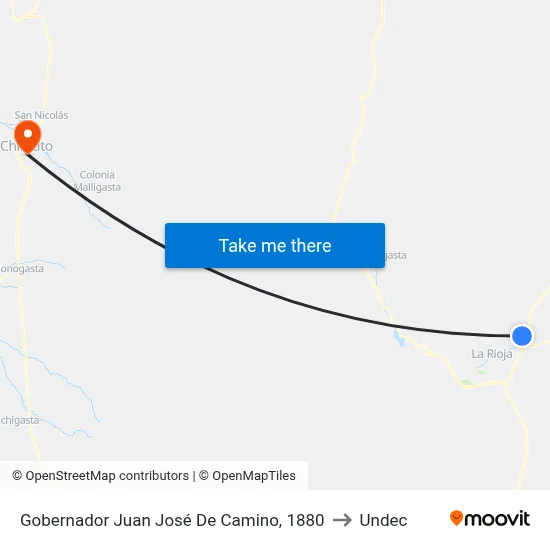 Gobernador Juan José De Camino, 1880 to Undec map