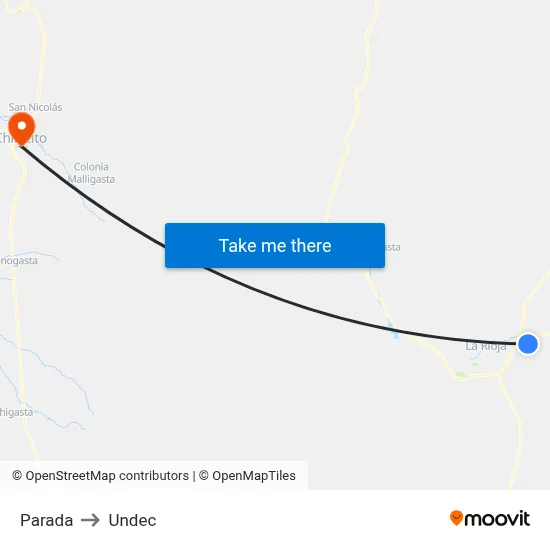 Parada to Undec map