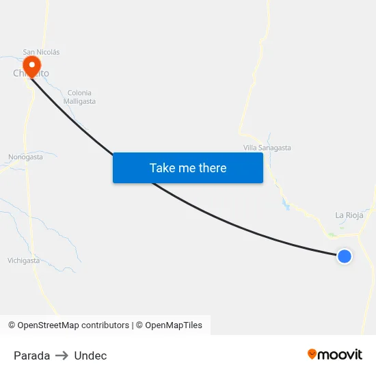 Parada to Undec map
