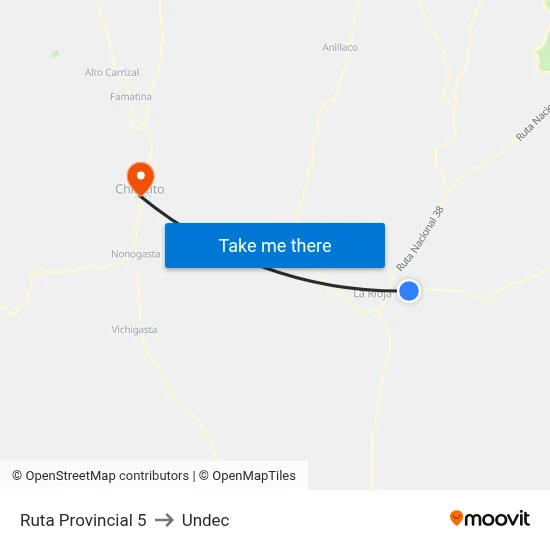 Ruta Provincial 5 to Undec map