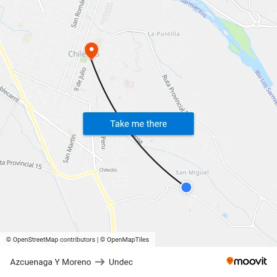 Azcuenaga Y Moreno to Undec map
