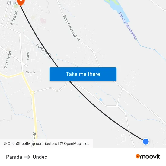 Parada to Undec map