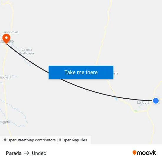 Parada to Undec map