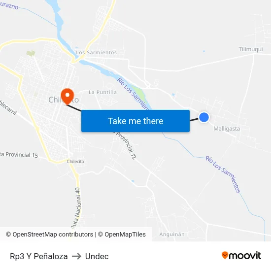 Rp3 Y Peñaloza to Undec map