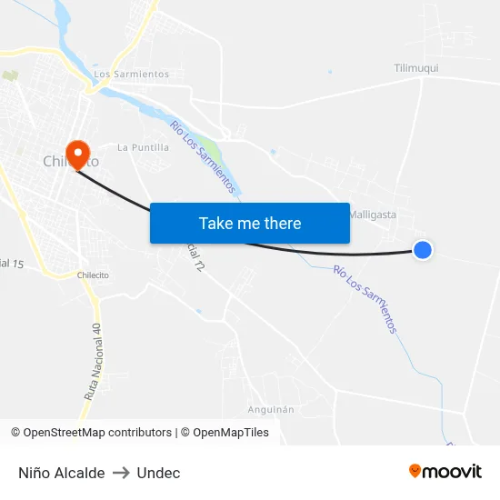 Niño Alcalde to Undec map
