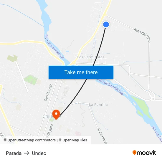 Parada to Undec map