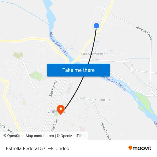 Estrella Federal 57 to Undec map