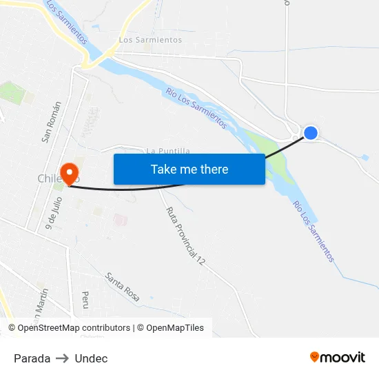 Parada to Undec map