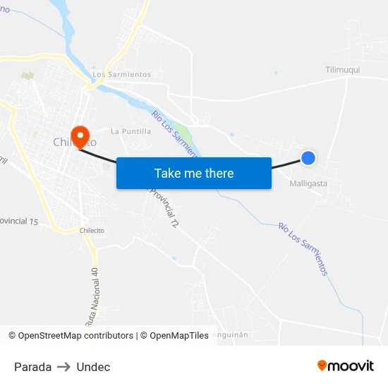 Parada to Undec map
