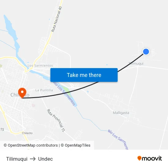 Tilimuqui to Undec map