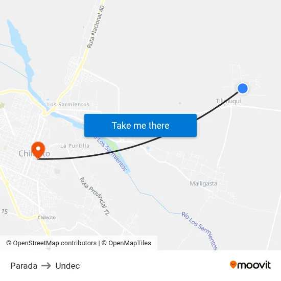 Parada to Undec map
