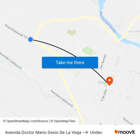 Avenida Doctor Mario Desio De La Vega to Undec map