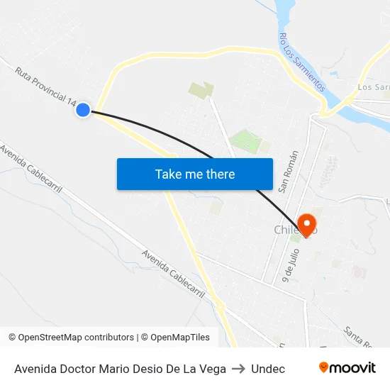 Avenida Doctor Mario Desio De La Vega to Undec map