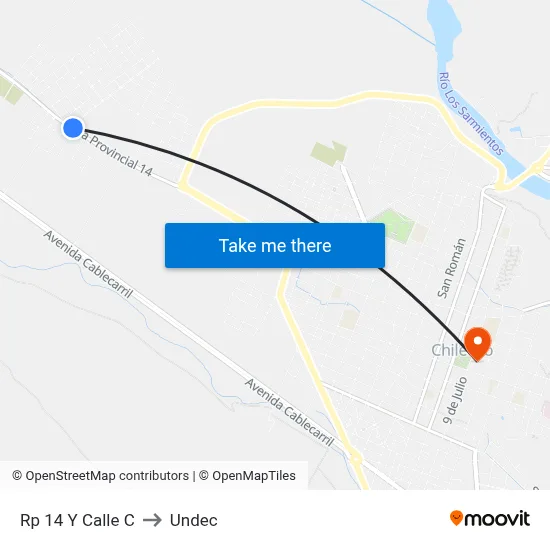 Rp 14 Y Calle C to Undec map