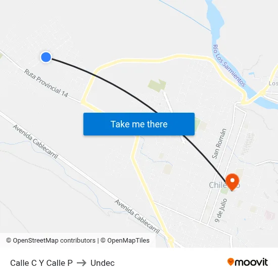 Calle C Y Calle P to Undec map
