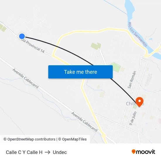 Calle C Y Calle H to Undec map