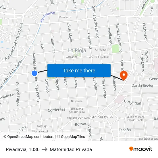 Rivadavia, 1030 to Maternidad Privada map