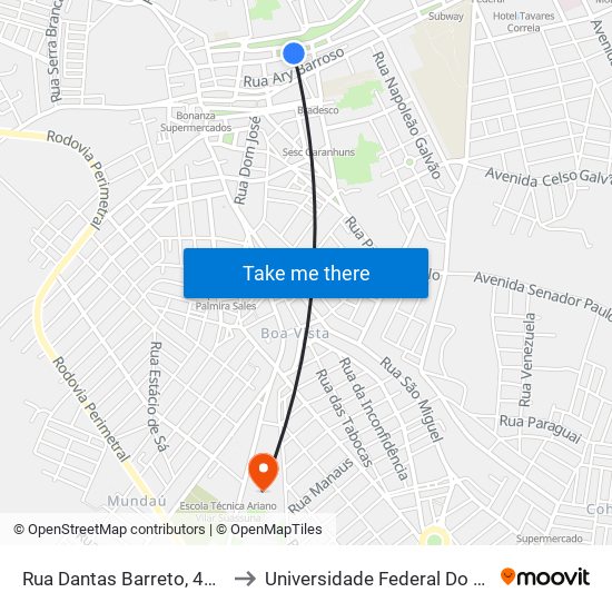 Rua Dantas Barreto, 405 | Praça Dom Moura to Universidade Federal Do Agreste De Pernambuco map