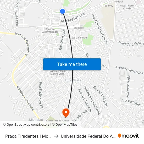 Praça Tiradentes | Mosteiro De São Bento to Universidade Federal Do Agreste De Pernambuco map