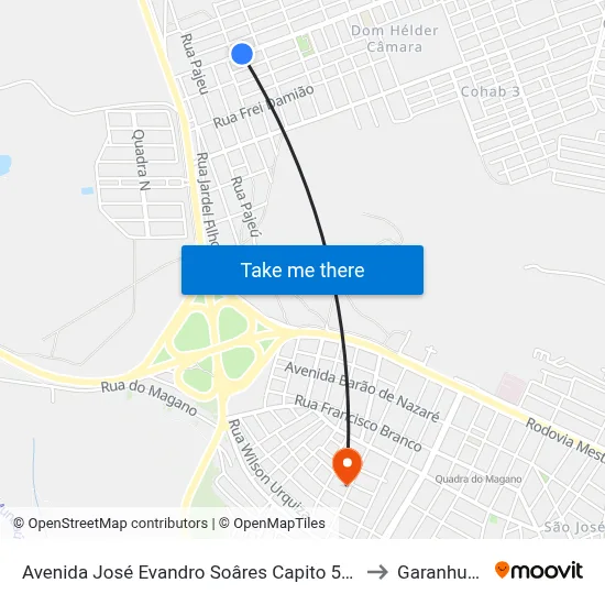 Avenida José Evandro Soâres Capito 539 to Garanhuns map